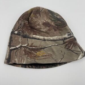 Team Realtree Reversible Camo Beanie Hat Mens Black Camouflage Knit Skull Cap
